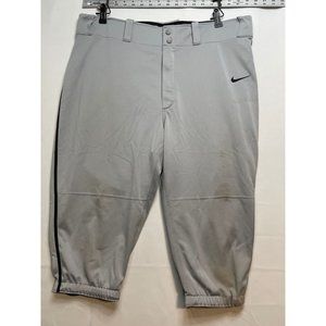 Nike Dri Fit Swingman baseball uniform pants womens XL 38 x 19 cuffed gray